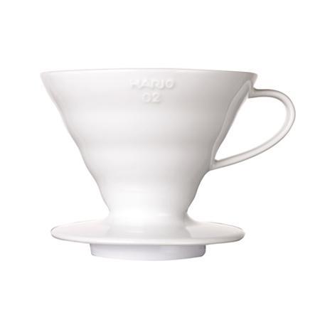 Hario keramický dripper na kávu V60- 02 bílý